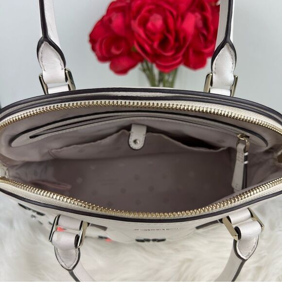 🍓 Kate Spade white bejeweled satchel 🍓 - Picture 4 of 5